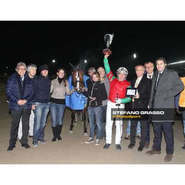 Roberto Andreghetti with Princess Grif wins the Gran Premio Tino Triossi Napoli - Ippodromo di Agnano,14 dicembre 2013 ph.Stefano Grasso/Ippodromi Partenopei