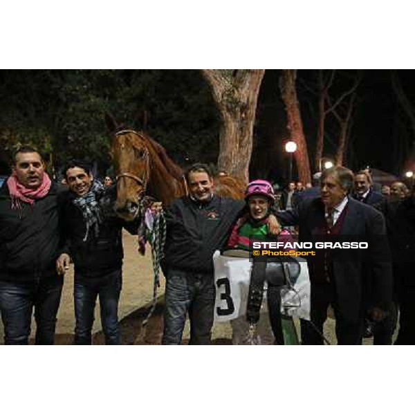 The proze giving of the Premio UNIRE won by Mirco Demuro and Duca di Mantova Napoli,Agnano 29 dicembre 2013 ph.Stefano Grasso/Ippodromi Partenopei srl
