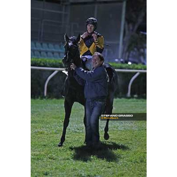 Djordje Perovic on Salford Secret after winning the Premio Criterium Partenopeo Napoli,Agnano 29 dicembre 2013 ph.Stefano Grasso/Ippodromi Partenopei srl
