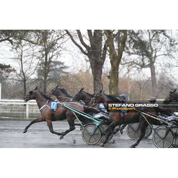 Orjan Kihlstrom with Maharajah wins the Grand Prix d\'Amerique 2014 Paris - Vincennes, 26th jan.2014 ph.Stefano Grasso