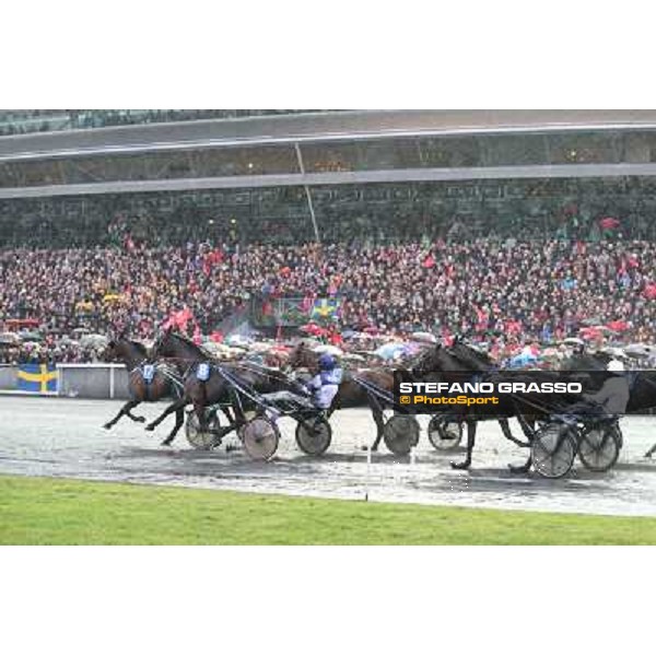 Orjan Kihlstrom with Maharajah wins the Grand Prix d\'Amerique 2014 Paris - Vincennes, 26th jan.2014 ph.Stefano Grasso