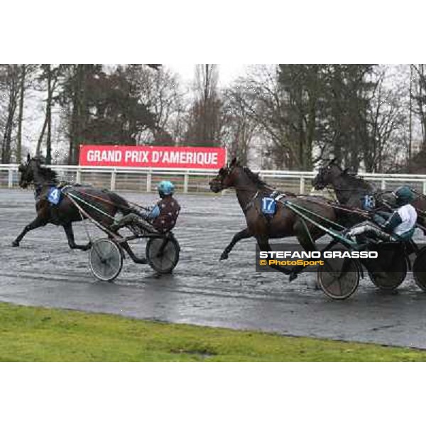 Orjan Kihlstrom with Maharajah wins the Grand Prix d\'Amerique 2014 Paris - Vincennes, 26th jan.2014 ph.Stefano Grasso
