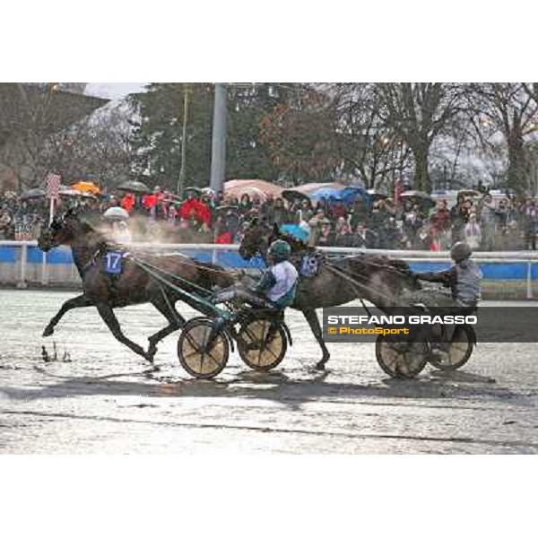 Orjan Kihlstrom with Maharajah wins the Grand Prix d\'Amerique 2014 Paris - Vincennes, 26th jan.2014 ph.Stefano Grasso