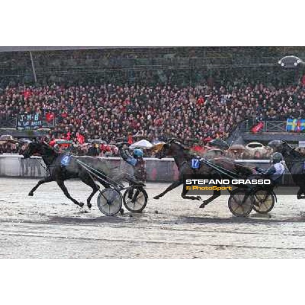Orjan Kihlstrom with Maharajah wins the Grand Prix d\'Amerique 2014 Paris - Vincennes, 26th jan.2014 ph.Stefano Grasso