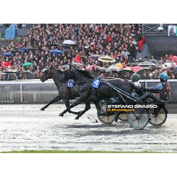 Orjan Kihlstrom with Maharajah wins the Grand Prix d\'Amerique 2014 Paris - Vincennes, 26th jan.2014 ph.Stefano Grasso