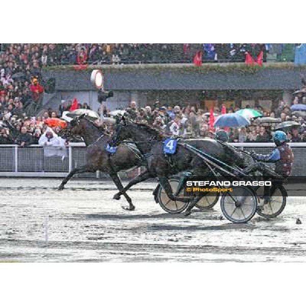 Orjan Kihlstrom with Maharajah wins the Grand Prix d\'Amerique 2014 Paris - Vincennes, 26th jan.2014 ph.Stefano Grasso