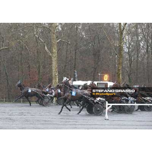 Orjan Kihlstrom with Maharajah wins the Grand Prix d\'Amerique 2014 Paris - Vincennes, 26th jan.2014 ph.Stefano Grasso