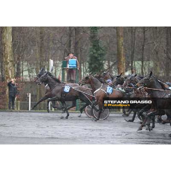 Orjan Kihlstrom with Maharajah wins the Grand Prix d\'Amerique 2014 Paris - Vincennes, 26th jan.2014 ph.Stefano Grasso