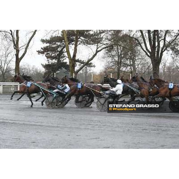 Orjan Kihlstrom with Maharajah wins the Grand Prix d\'Amerique 2014 Paris - Vincennes, 26th jan.2014 ph.Stefano Grasso