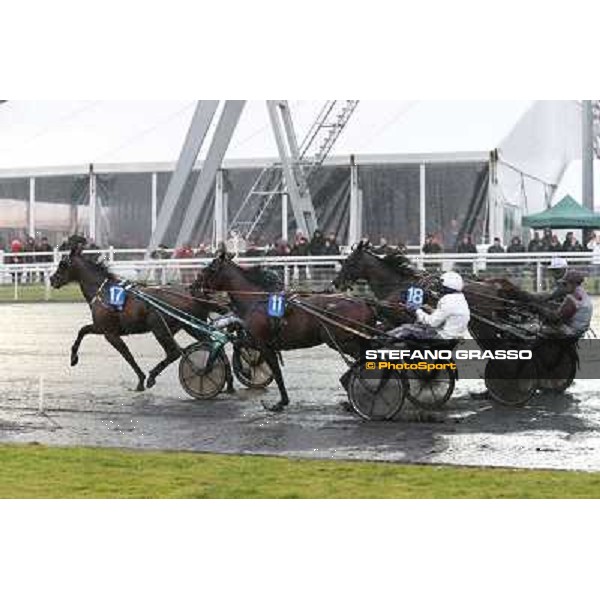 Orjan Kihlstrom with Maharajah wins the Grand Prix d\'Amerique 2014 Paris - Vincennes, 26th jan.2014 ph.Stefano Grasso