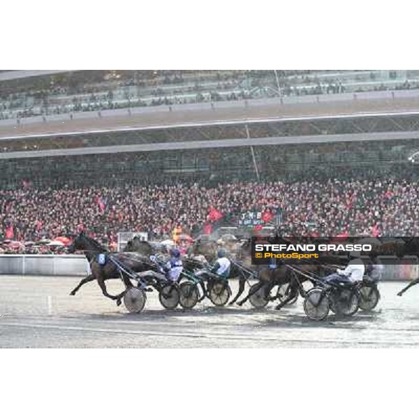 Orjan Kihlstrom with Maharajah wins the Grand Prix d\'Amerique 2014 Paris - Vincennes, 26th jan.2014 ph.Stefano Grasso