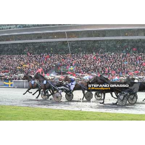 Orjan Kihlstrom with Maharajah wins the Grand Prix d\'Amerique 2014 Paris - Vincennes, 26th jan.2014 ph.Stefano Grasso