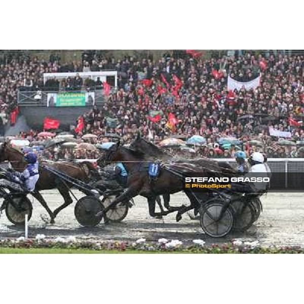 Orjan Kihlstrom with Maharajah wins the Grand Prix d\'Amerique 2014 Paris - Vincennes, 26th jan.2014 ph.Stefano Grasso