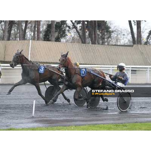 Roberto Vecchione and Nesta Effe - the Grand Prix d\'Amerique 2014 Paris - Vincennes, 26th jan.2014 ph.Stefano Grasso