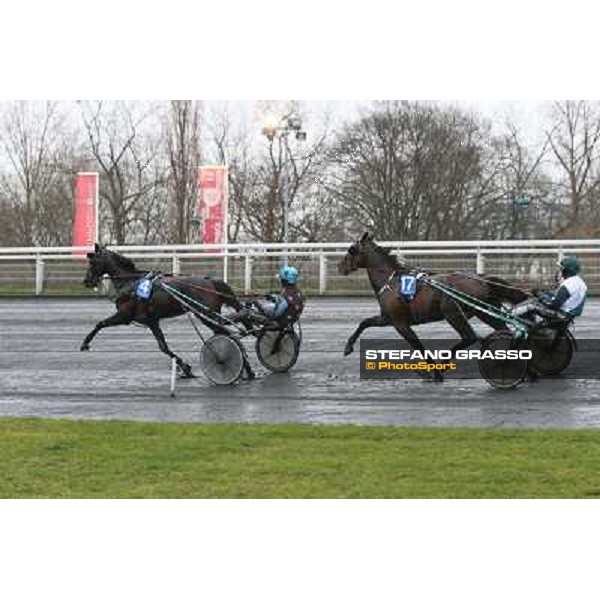 Orjan Kihlstrom with Maharajah wins the Grand Prix d\'Amerique 2014 Paris - Vincennes, 26th jan.2014 ph.Stefano Grasso