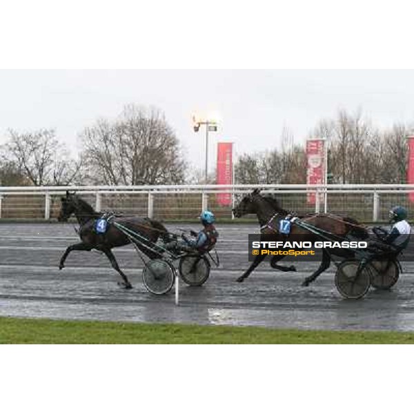 Orjan Kihlstrom with Maharajah wins the Grand Prix d\'Amerique 2014 Paris - Vincennes, 26th jan.2014 ph.Stefano Grasso
