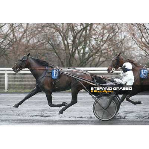Roberto Andreghetti and Mack Grace Sm - the Grand Prix d\'Amerique 2014 Paris - Vincennes, 26th jan.2014 ph.Stefano Grasso