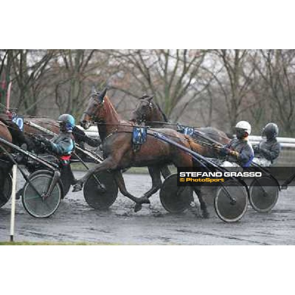 Roberto Vecchione and Nesta Effe - the Grand Prix d\'Amerique 2014 Paris - Vincennes, 26th jan.2014 ph.Stefano Grasso