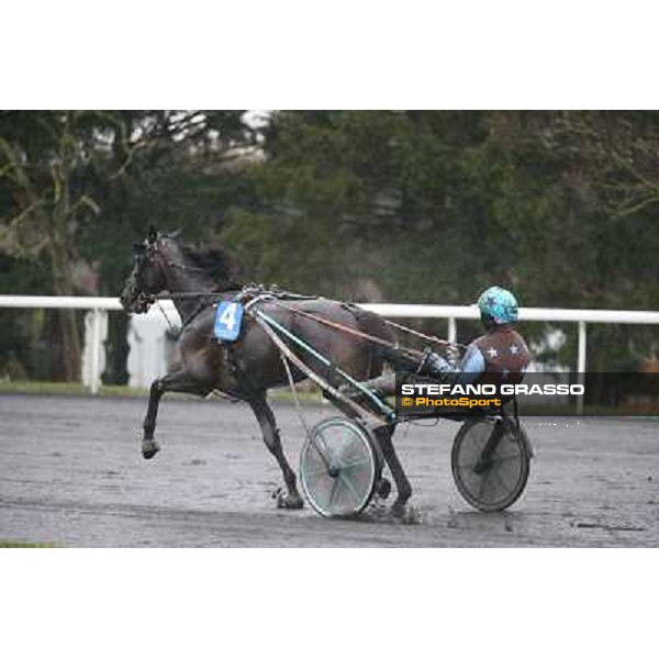 Orjan Kihlstrom with Maharajah wins the Grand Prix d\'Amerique 2014 Paris - Vincennes, 26th jan.2014 ph.Stefano Grasso