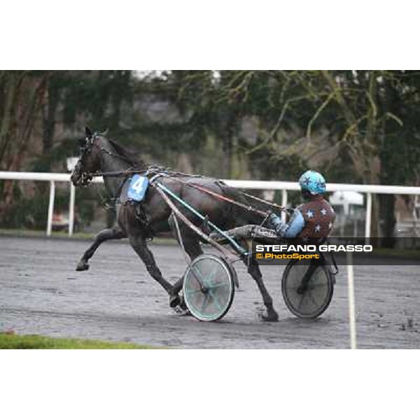 Orjan Kihlstrom with Maharajah wins the Grand Prix d\'Amerique 2014 Paris - Vincennes, 26th jan.2014 ph.Stefano Grasso
