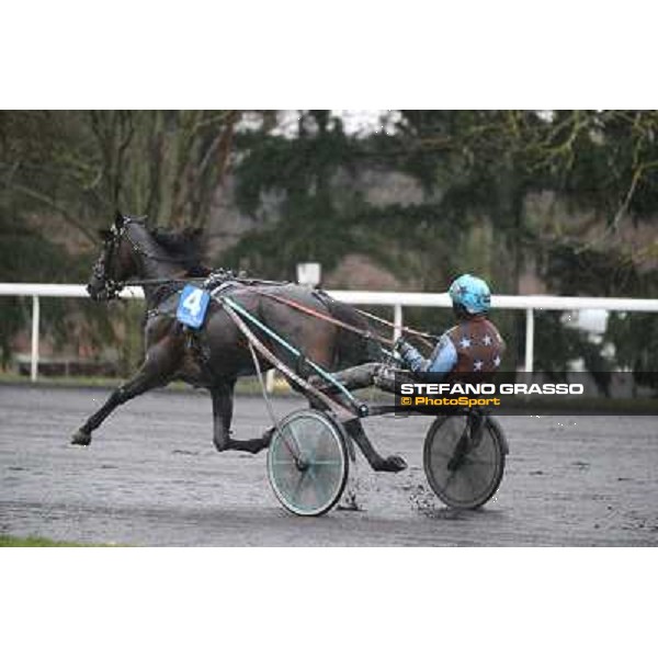 Orjan Kihlstrom with Maharajah wins the Grand Prix d\'Amerique 2014 Paris - Vincennes, 26th jan.2014 ph.Stefano Grasso