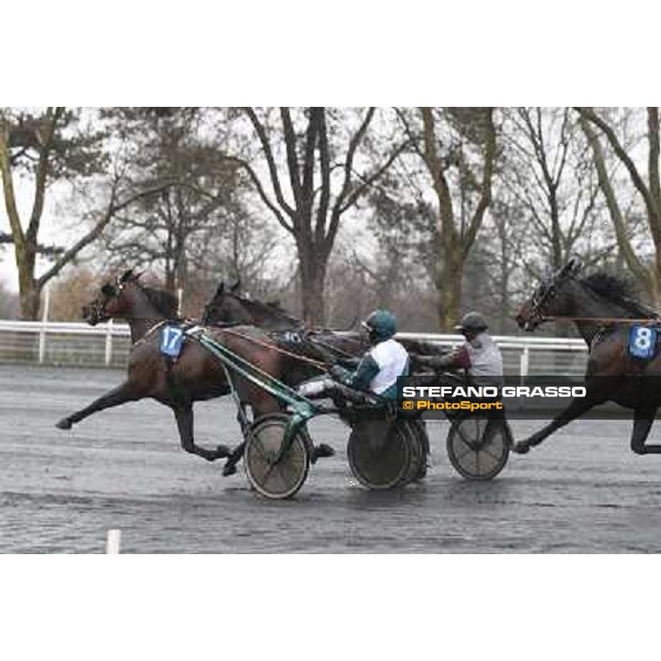 Orjan Kihlstrom with Maharajah wins the Grand Prix d\'Amerique 2014 Paris - Vincennes, 26th jan.2014 ph.Stefano Grasso