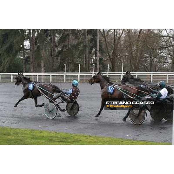 Orjan Kihlstrom with Maharajah wins the Grand Prix d\'Amerique 2014 Paris - Vincennes, 26th jan.2014 ph.Stefano Grasso