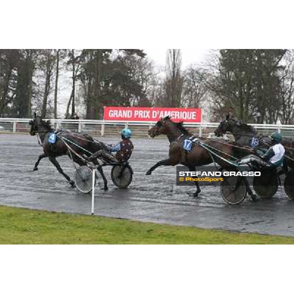 Orjan Kihlstrom with Maharajah wins the Grand Prix d\'Amerique 2014 Paris - Vincennes, 26th jan.2014 ph.Stefano Grasso