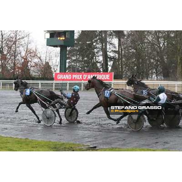 Orjan Kihlstrom with Maharajah wins the Grand Prix d\'Amerique 2014 Paris - Vincennes, 26th jan.2014 ph.Stefano Grasso