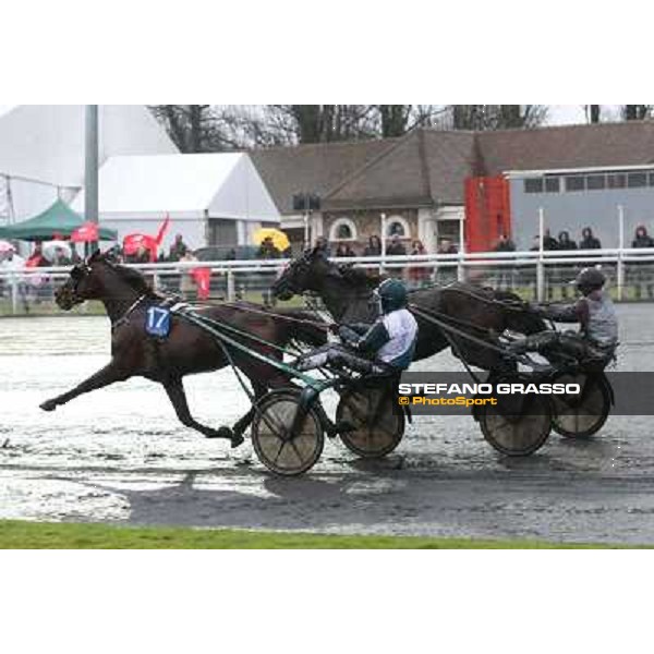 Orjan Kihlstrom with Maharajah wins the Grand Prix d\'Amerique 2014 Paris - Vincennes, 26th jan.2014 ph.Stefano Grasso