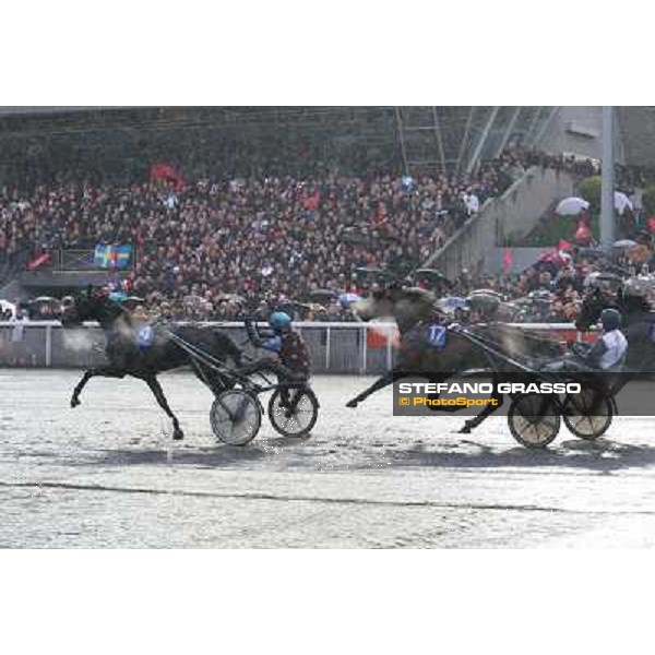 Orjan Kihlstrom with Maharajah wins the Grand Prix d\'Amerique 2014 Paris - Vincennes, 26th jan.2014 ph.Stefano Grasso