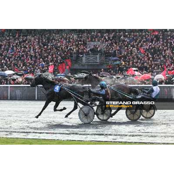 Orjan Kihlstrom with Maharajah wins the Grand Prix d\'Amerique 2014 Paris - Vincennes, 26th jan.2014 ph.Stefano Grasso