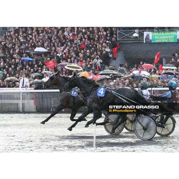 Orjan Kihlstrom with Maharajah wins the Grand Prix d\'Amerique 2014 Paris - Vincennes, 26th jan.2014 ph.Stefano Grasso