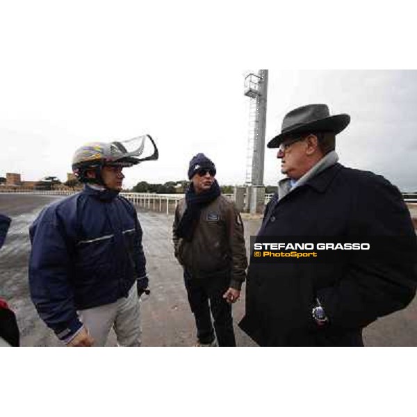 Test of the new trotting racecourse at Rome Capannelle Tomaso Grassi,Giampaolo Minnucci and Enrico Bellei Rome - Capannelle racecourse,31st jan.2014 ph.Stefano Grasso
