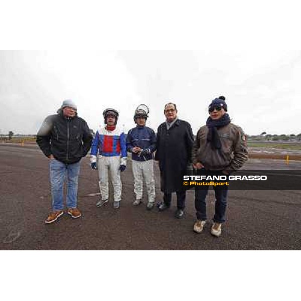 Test of the new trotting racecourse at Rome Capannelle Tomaso Grassi,Giampaolo Minnucci,Enrico Bellei and Lucio Becchetti Rome - Capannelle racecourse,31st jan.2014 ph.Stefano Grasso