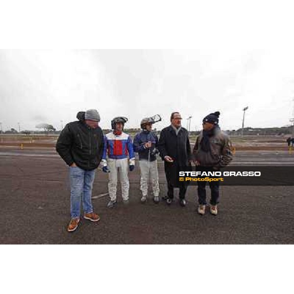 Test of the new trotting racecourse at Rome Capannelle Tomaso Grassi,Giampaolo Minnucci,Enrico Bellei and Lucio Becchetti Rome - Capannelle racecourse,31st jan.2014 ph.Stefano Grasso