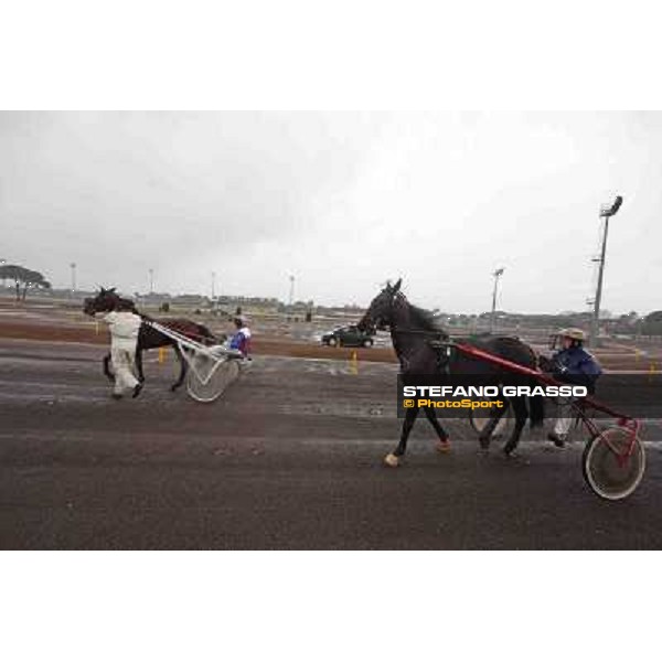 Test of the new trotting racecourse at Rome Capannelle Giampaolo Minnucci and Lucio Becchetti Rome - Capannelle racecourse,31st jan.2014 ph.Stefano Grasso