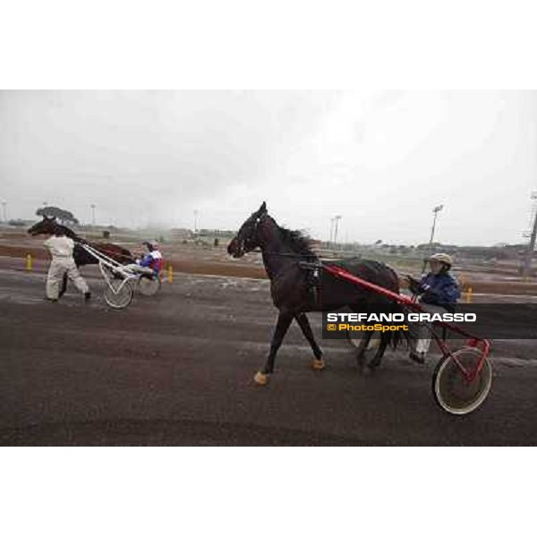 Test of the new trotting racecourse at Rome Capannelle Giampaolo Minnucci and Lucio Becchetti Rome - Capannelle racecourse,31st jan.2014 ph.Stefano Grasso