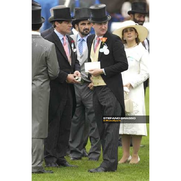Simon Crisford, Sheikh Mohamed, John Ferguson and Princess Haya of Jordan Royal Ascot at York , 2nd day York, 15th june 2005 ph. Stefano Grasso 