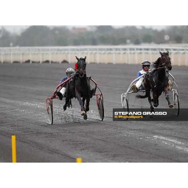 Test of the new trotting racecourse at Rome Capannelle Giampaolo Minnucci and Lucio Becchetti Rome - Capannelle racecourse,31st jan.2014 ph.Domenico Savi/Grasso