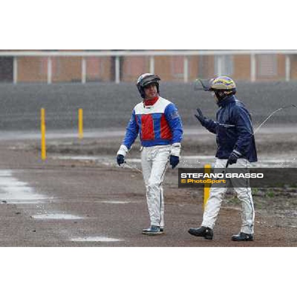 Test of the new trotting racecourse at Rome Capannelle Giampaolo Minnucci and Lucio Becchetti Rome - Capannelle racecourse,31st jan.2014 ph.Domenico Savi/Grasso
