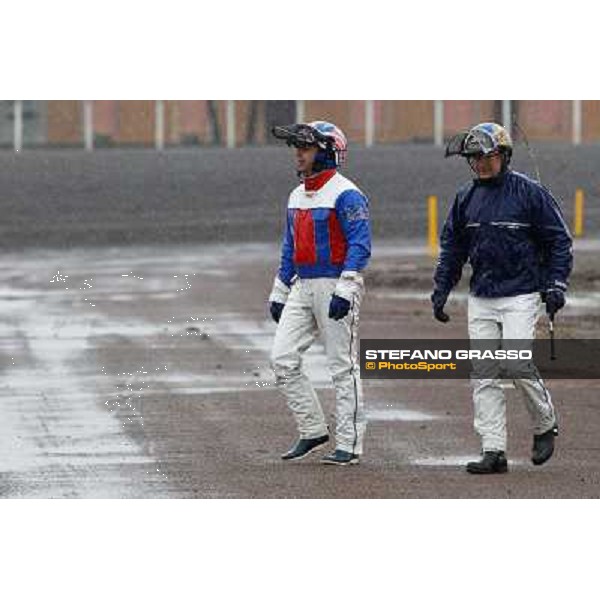Test of the new trotting racecourse at Rome Capannelle Giampaolo Minnucci and Lucio Becchetti Rome - Capannelle racecourse,31st jan.2014 ph.Domenico Savi/Grasso