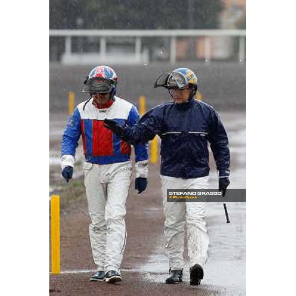 Test of the new trotting racecourse at Rome Capannelle Giampaolo Minnucci and Lucio Becchetti Rome - Capannelle racecourse,31st jan.2014 ph.Domenico Savi/Grasso