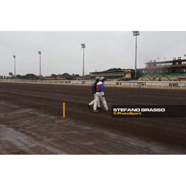 Test of the new trotting racecourse at Rome Capannelle Giampaolo Minnucci and Lucio Becchetti Rome - Capannelle racecourse,31st jan.2014 ph.Domenico Savi/Grasso
