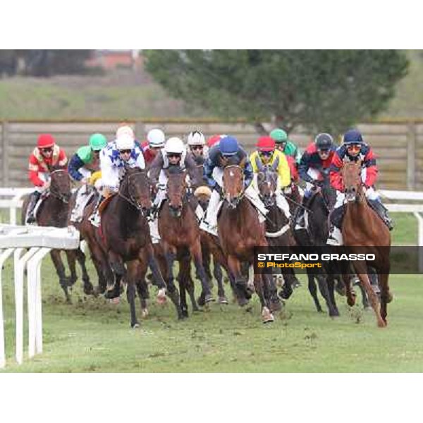 Premio Donatello - Kasperky winner (1st from left) Roma - Capannelle racecourse,2nd march 2014 ph.Stefano Grasso