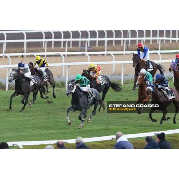 Antonio Fresu and Makarenko win the Premio Optional Roma - Capannelle racecourse,2nd march 2014 ph.Stefano Grasso