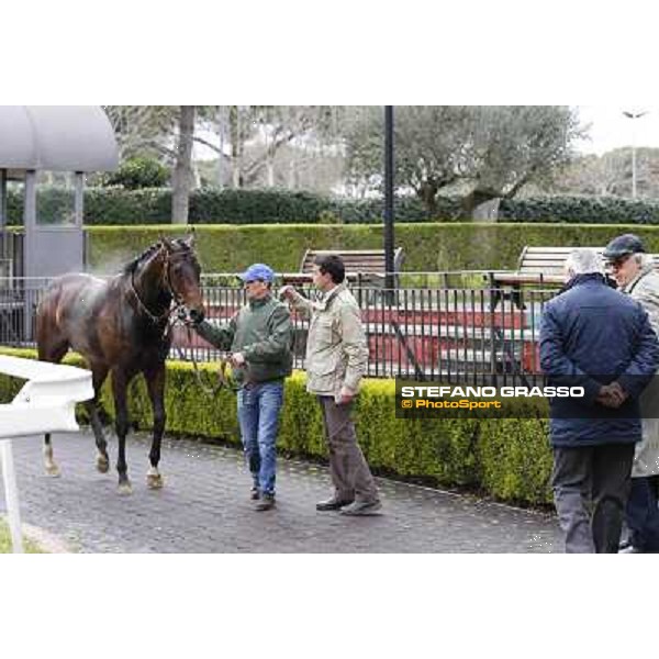 Endo and Giuseppe Botti with Kaspersky after winning the Premio Donatello Roma - Capannelle racecourse,2nd march 2014 ph.Domenico Savi/Grasso