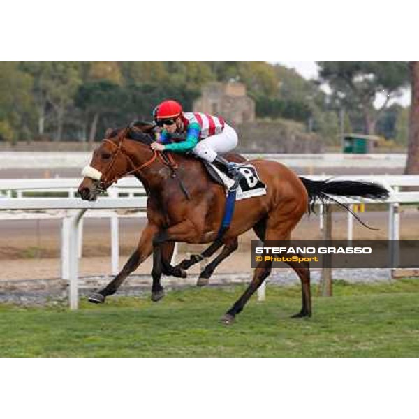 Cristian Demuro on So Many Shots wins the Premio Nannoccia Rome - Capannelle racecourse,9th march 2014 ph.Domenico Savi/Grasso