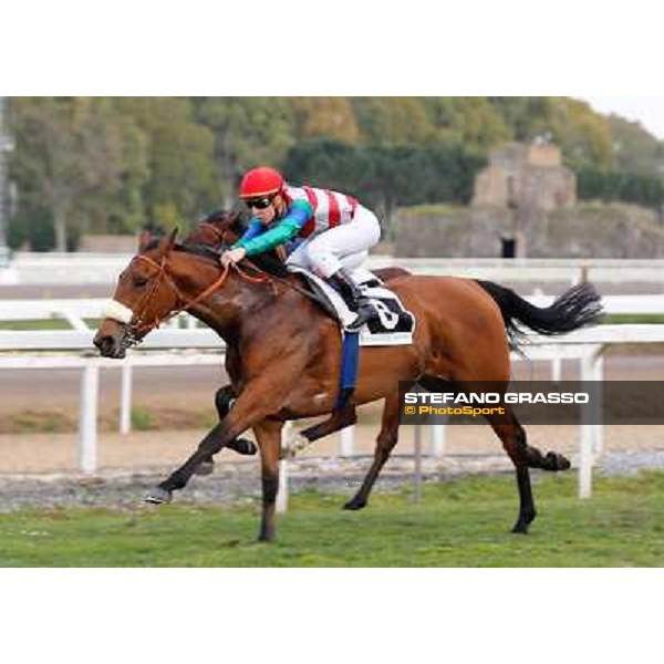 Cristian Demuro on So Many Shots wins the Premio Nannoccia Rome - Capannelle racecourse,9th march 2014 ph.Domenico Savi/Grasso