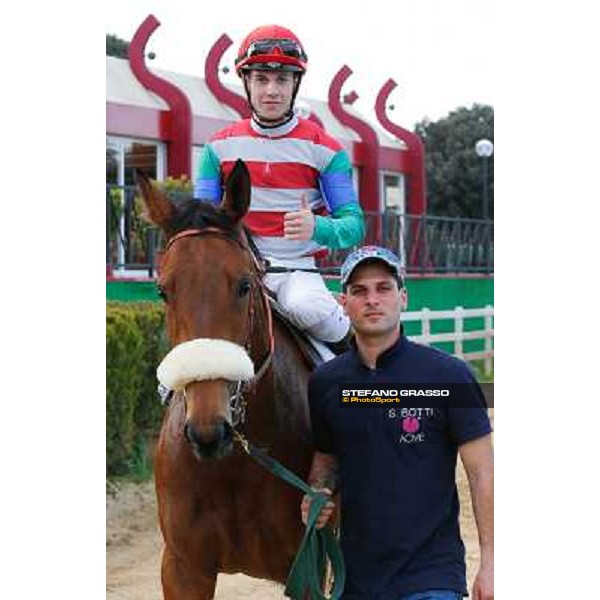 Cristian Demuro on So Many Shots wins the Premio Nannoccia Rome - Capannelle racecourse,9th march 2014 ph.Domenico Savi/Grasso